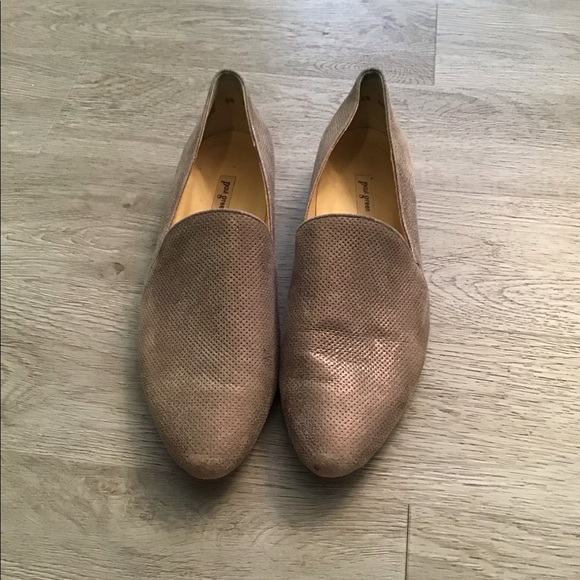 Paul Green Metallic Flats Loafers - Picture 2 of 5